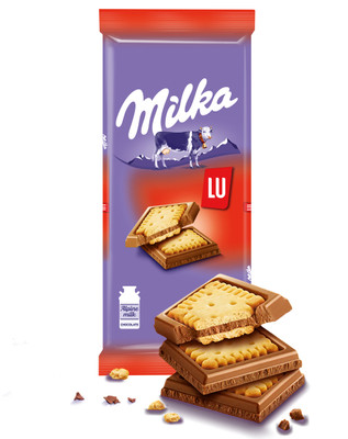 Шоколад молочный Milka с печеньем Lu, 87г Шоколад молочный Milka с печеньем Lu, 87г