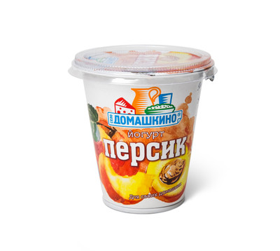 Йогурт Село Домашкино фруктовый персик 2.5%, 290г Йогурт Село Домашкино фруктовый персик 2.5%, 290г