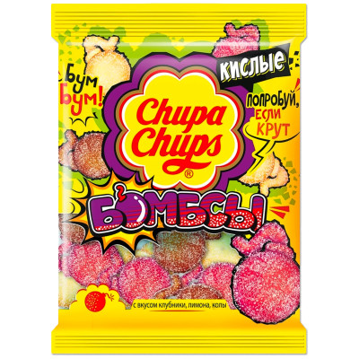 Мармелад Chupa Chups Бомбсы со вкусами колы-клубники-лимона, 120г Мармелад Chupa Chups Бомбсы со вкусами колы-клубники-лимона, 120г