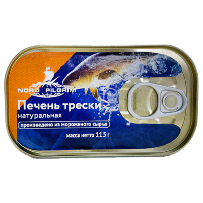 Печень трески Nord Pilgrim атлантической, 115г Печень трески Nord Pilgrim атлантической, 115г