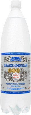 Вода Славяновская минеральная газированная, 1.5л Вода Славяновская минеральная газированная, 1.5л