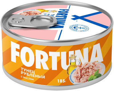 Тунец Fortuna рубленый в масле, 185г Тунец Fortuna рубленый в масле, 185г