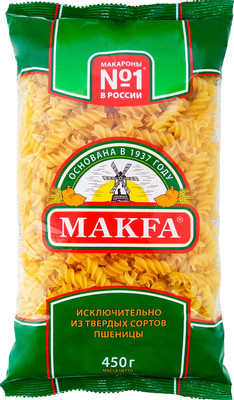 Макароны Makfa спирали, 450г Макароны Makfa спирали, 450г