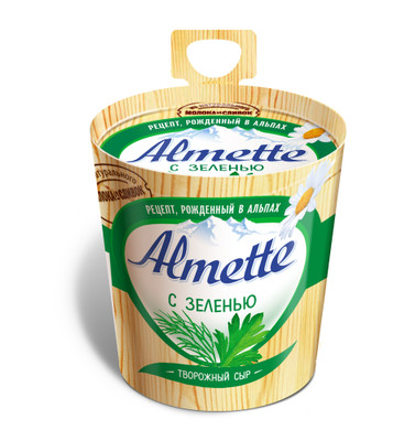 Сыр творожный Almette с зеленью 60%, 150г Сыр творожный Almette с зеленью 60%, 150г