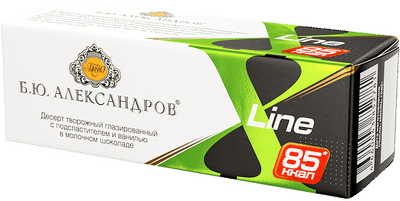 Десерт творожный Б. Ю. Александров X-Line с ванилью в молочном шоколаде 0.5%, 50г Десерт творожный Б. Ю. Александров X-Line с ванилью в молочном шоколаде 0.5%, 50г