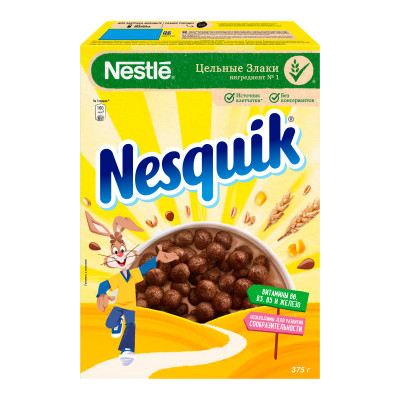 Завтрак готовый Nesquik шоколадный, 375г Завтрак готовый Nesquik шоколадный, 375г