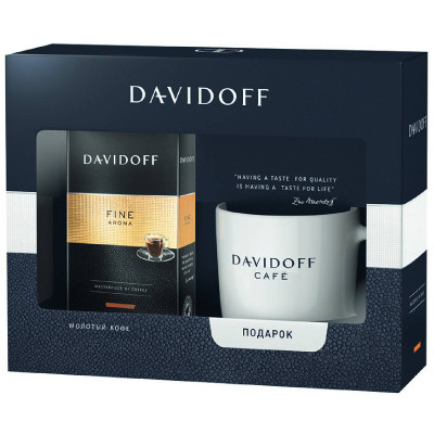 Набор Davidoff кофе Fine Aroma натуральный жареный молотый, 250г + чашка Набор Davidoff кофе Fine Aroma натуральный жареный молотый, 250г + чашка
