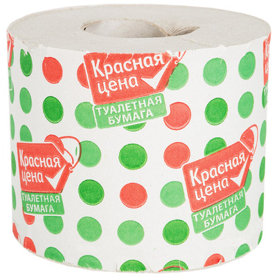 Бумага туалетная Красная цена с перфорацией 1 слой, 1шт Бумага туалетная Красная цена с перфорацией 1 слой, 1шт