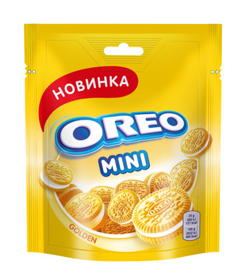 Печенье Oreo Mini Golden с начинкой ваниль, 100г Печенье Oreo Mini Golden с начинкой ваниль, 100г