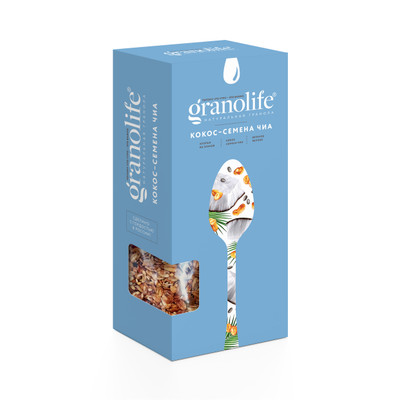 Гранола Granolife кокос-семена чиа, 400г Гранола Granolife кокос-семена чиа, 400г