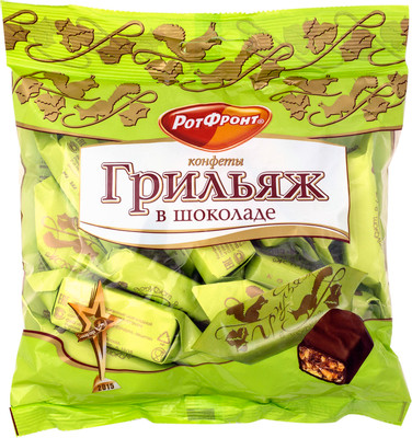 Конфеты Рот Фронт Грильяж в шоколаде, 200г Конфеты Рот Фронт Грильяж в шоколаде, 200г
