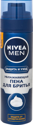 Пена для бритья Nivea Men Защита и уход увлажняющая, 200мл Пена для бритья Nivea Men Защита и уход увлажняющая, 200мл