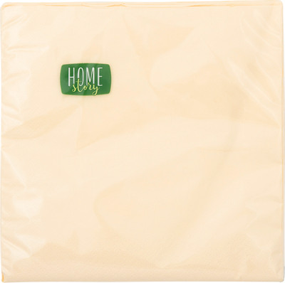 Салфетки бумажные Home Story шампань 2 слоя 33x33см, 20шт Салфетки бумажные Home Story шампань 2 слоя 33x33см, 20шт