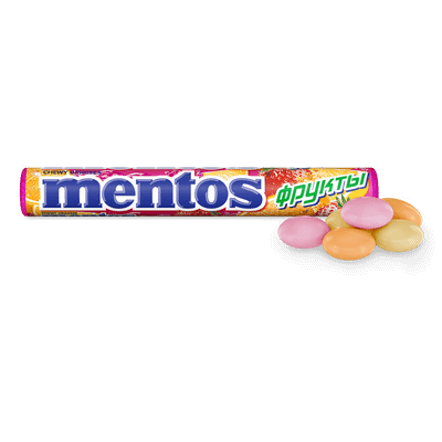 Драже Mentos жевательные со вкусом фруктов, 37г Драже Mentos жевательные со вкусом фруктов, 37г