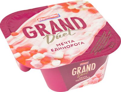 Десерт творожный Grand Duet Мечта единорога ягодное мороженое 5.5%, 135г Десерт творожный Grand Duet Мечта единорога ягодное мороженое 5.5%, 135г
