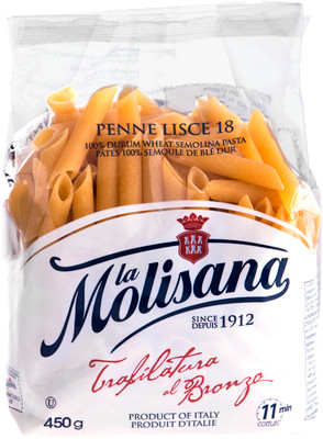 Макароны La Molisana Penne Lisce №18 перья, 450г Макароны La Molisana Penne Lisce №18 перья, 450г