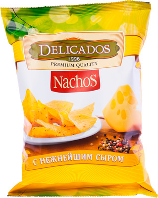 Начос кукурузные Delicados со вкусом сыра, 150г Начос кукурузные Delicados со вкусом сыра, 150г