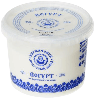 Йогурт Киржачский МЗ из фермерского молока 3%, 450г Йогурт Киржачский МЗ из фермерского молока 3%, 450г