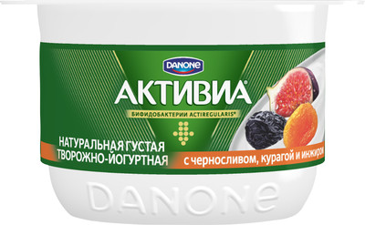 Биойогурт Активиа творожный чернослив-курага-инжир 4.2%, 130г Биойогурт Активиа творожный чернослив-курага-инжир 4.2%, 130г