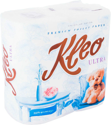 Бумага туалетная Kleo Ultra 3 слоя, 4шт Бумага туалетная Kleo Ultra 3 слоя, 4шт