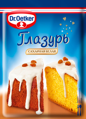 Глазурь Dr.Oetker сахарная белая, 100г Глазурь Dr.Oetker сахарная белая, 100г