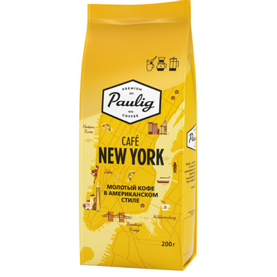 Кофе Paulig Cafe New York молотый, 200г Кофе Paulig Cafe New York молотый, 200г