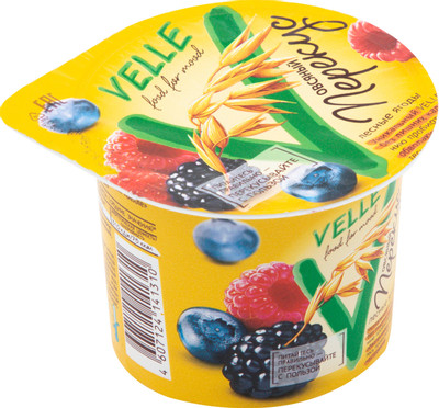 Продукт овсяный Velle Перекус лесные ягоды, 140г Продукт овсяный Velle Перекус лесные ягоды, 140г