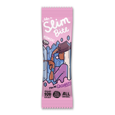 Батончик фруктово-ягодный Slim Bite кокос без глютена, 30г Батончик фруктово-ягодный Slim Bite кокос без глютена, 30г