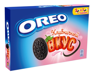 Печенье Oreo с какао и начинкой клубника, 228г Печенье Oreo с какао и начинкой клубника, 228г
