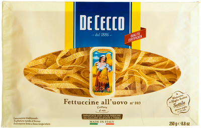 Макароны De cecco Fettuccine alluovo n.103, 250г Макароны De cecco Fettuccine alluovo n.103, 250г