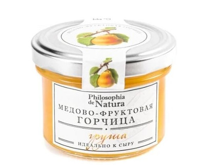 Соус горчичный Philosophia De Natura Грушевый медово-фруктовая, 100г Соус горчичный Philosophia De Natura Грушевый медово-фруктовая, 100г