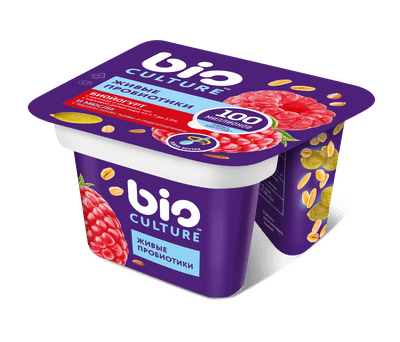 Биойогурт Молочная Культура Bio Culture малина-семена чиа-мюсли 2.7-3.5%, 130г Биойогурт Молочная Культура Bio Culture малина-семена чиа-мюсли 2.7-3.5%, 130г