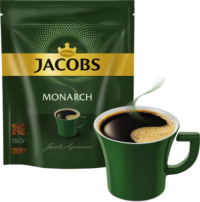 Кофе Jacobs Monarch натуральный растворимый сублимированный, 150г Кофе Jacobs Monarch натуральный растворимый сублимированный, 150г