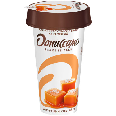 Коктейль йогуртный Даниссимо Shake and Go французская солёная карамель 2.7%, 190г Коктейль йогуртный Даниссимо Shake and Go французская солёная карамель 2.7%, 190г