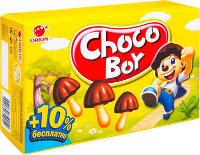 Печенье Orion Choco Boy с обогащающей добавкой, 100г Печенье Orion Choco Boy с обогащающей добавкой, 100г
