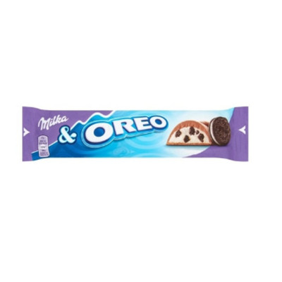 Шоколад молочный Milka с начинкой со вкусом ванили и кусочками печенья Орео, 37г Шоколад молочный Milka с начинкой со вкусом ванили и кусочками печенья Орео, 37г