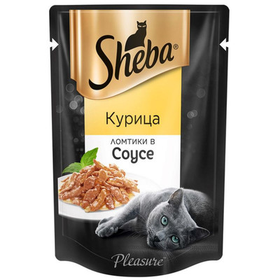 Корм Sheba Ломтики в соусе курица для кошек, 85г Корм Sheba Ломтики в соусе курица для кошек, 85г