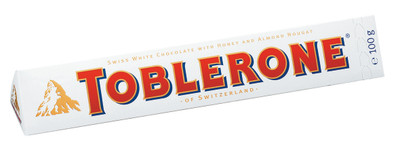 Шоколад белый Toblerone швейцарский с медово-миндальной нугой, 100г Шоколад белый Toblerone швейцарский с медово-миндальной нугой, 100г
