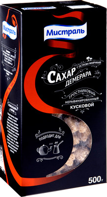 Сахар Мистраль тростниковый нерафинированный кусковой, 500г Сахар Мистраль тростниковый нерафинированный кусковой, 500г