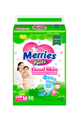 Трусики Merries Good Skin для детей 7-12кг р.M, 50шт Трусики Merries Good Skin для детей 7-12кг р.M, 50шт