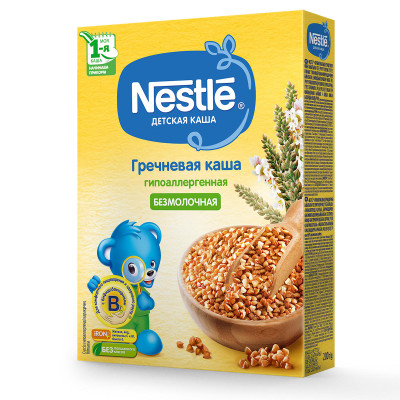 Каша Nestlé безмолочная гречневая с 4 месяцев, 200г Каша Nestlé безмолочная гречневая с 4 месяцев, 200г