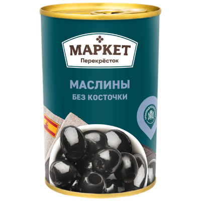 Маслины Маркет Перекрёсток без косточки, 400г Маслины Маркет Перекрёсток без косточки, 400г