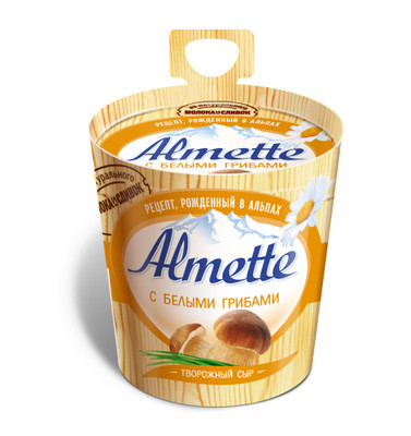 Сыр творожный Almette с белыми грибами 60%, 150г Сыр творожный Almette с белыми грибами 60%, 150г