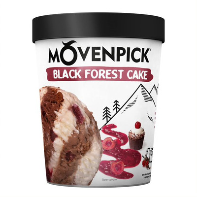 Мороженое Movenpick Black Forest Cake сливочное шоколад-вишня-кусочки печенья 8.6%, 300г Мороженое Movenpick Black Forest Cake сливочное шоколад-вишня-кусочки печенья 8.6%, 300г