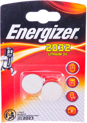 Батарейки Energizer Miniatures Lithium CR2032 FSB2, 2шт Батарейки Energizer Miniatures Lithium CR2032 FSB2, 2шт