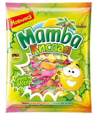 Конфеты Mamba Кислая жевательные, 70г Конфеты Mamba Кислая жевательные, 70г