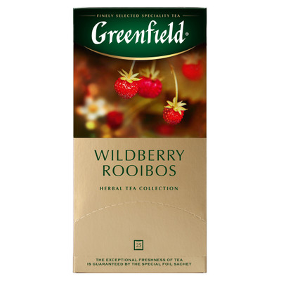 Чай Greenfield Wildberry Rooibus травяной земляника-клюква в пакетиках, 25х1.5г Чай Greenfield Wildberry Rooibus травяной земляника-клюква в пакетиках, 25х1.5г
