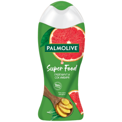 Гель-крем для душа Palmolive Super Food Грейпфрут и сок имбиря, 250мл Гель-крем для душа Palmolive Super Food Грейпфрут и сок имбиря, 250мл