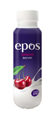 Йогурт питьевой Epos с вишней обезжиренный, 250г Йогурт питьевой Epos с вишней обезжиренный, 250г