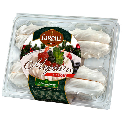 Безе Faretti Меренги Classic, 100г Безе Faretti Меренги Classic, 100г